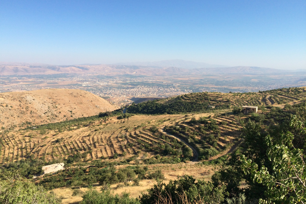 Terrains agricoles et vue sur la vallée de la Bekaa © SÉBASTIEN LAMY